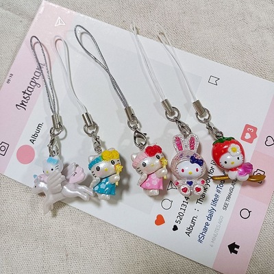 可爱Kitty猫手机链少女心可爱手机挂件饰品U盘相机包包挂饰钥匙扣
