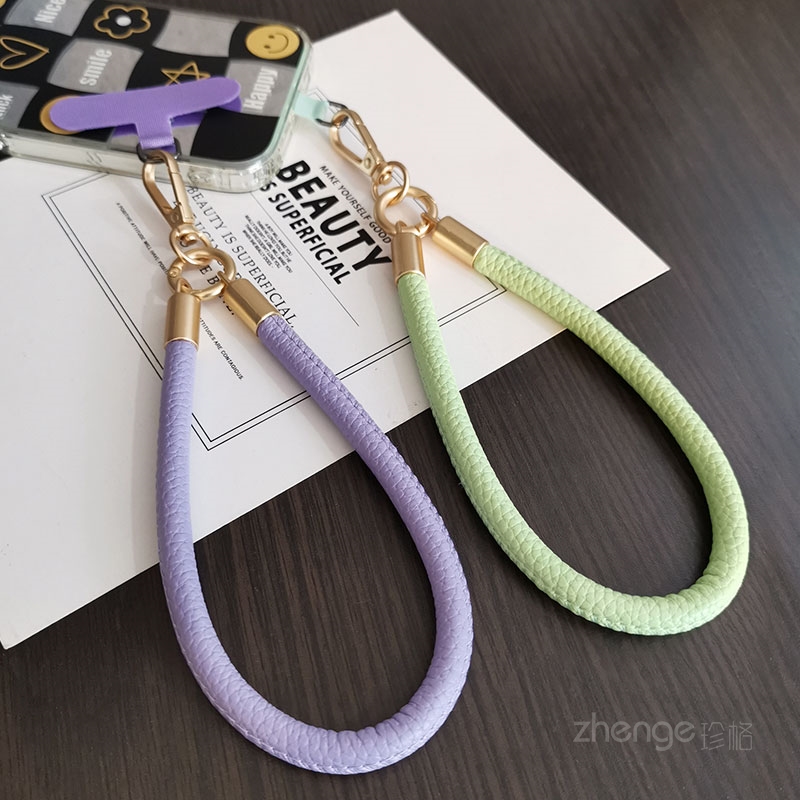 挂绳短款手腕皮质加粗带子男女户外运动手提挂链钥匙扣壳结实