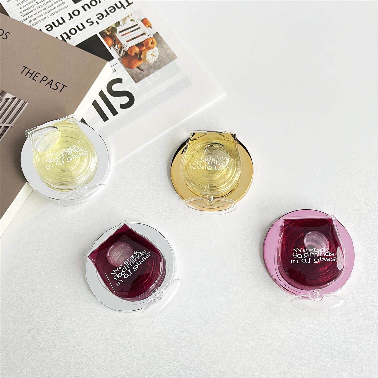 ins创意流沙酒杯适用Magsafe磁吸支架可伸缩折叠强力气囊女潮