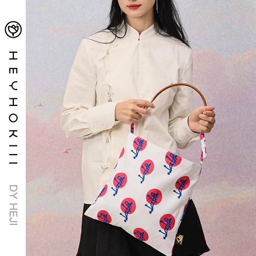 Оригинальный небольшой дизайнерский хлопковый шоппер, сумка через плечо