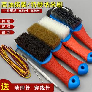 高端文玩刷子纳米软黄毛硬黑野猪鬃刷钢丝刷核桃金刚菩提清理上色