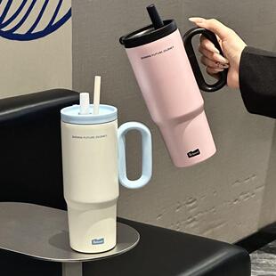 保温杯女款新款冰霸杯316不锈钢内胆保温保冷杯大容量水杯简约高