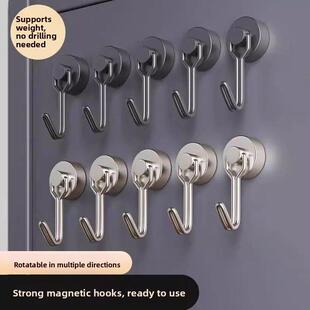 超强磁铁强磁挂钩强磁磁铁挂钩强力磁吸挂钩吸铁石强磁性挂钩免打