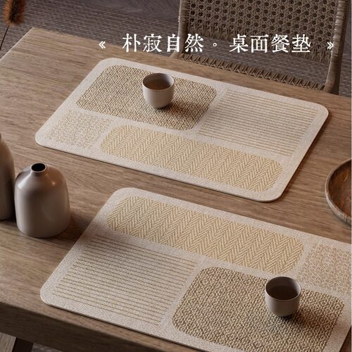 高质量家用隔热垫麻纹餐垫隔热耐高温桌面保护垫防水防油免洗防烫