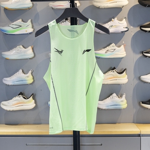 李宁男子龙雀竞速比赛跑步背心2025新款舒适透气无袖T恤AAYV123