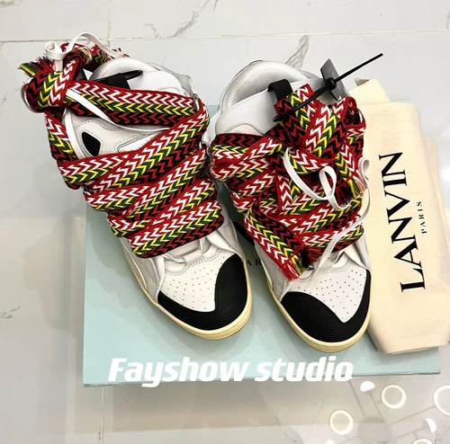 LANVIN浪凡 面包鞋CURB范丞丞同款彩色涂鸦厚底滑板运动鞋休闲鞋