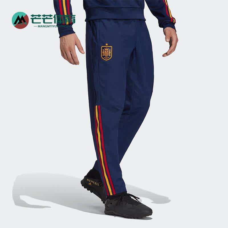 Adidas/阿迪达斯正品训练西班牙队男子秋足球休闲运动长裤 HE8817