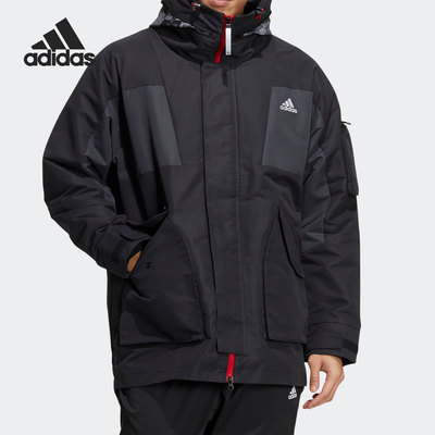 阿迪达斯男子加绒休闲连帽外套