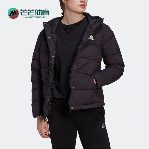 阿迪达斯女士保暖连帽运动外套