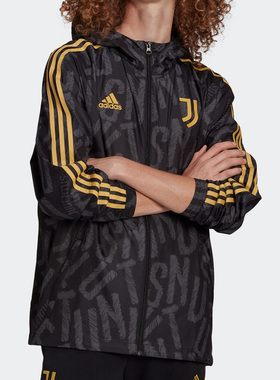 Adidas/阿迪达斯正品新款男子JUVE WINDBREAKR梭织外套FR4220
