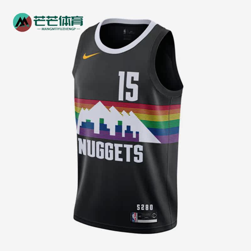 Nike/耐克正品19-20赛季掘金队男子运动篮球球衣AV4634-010