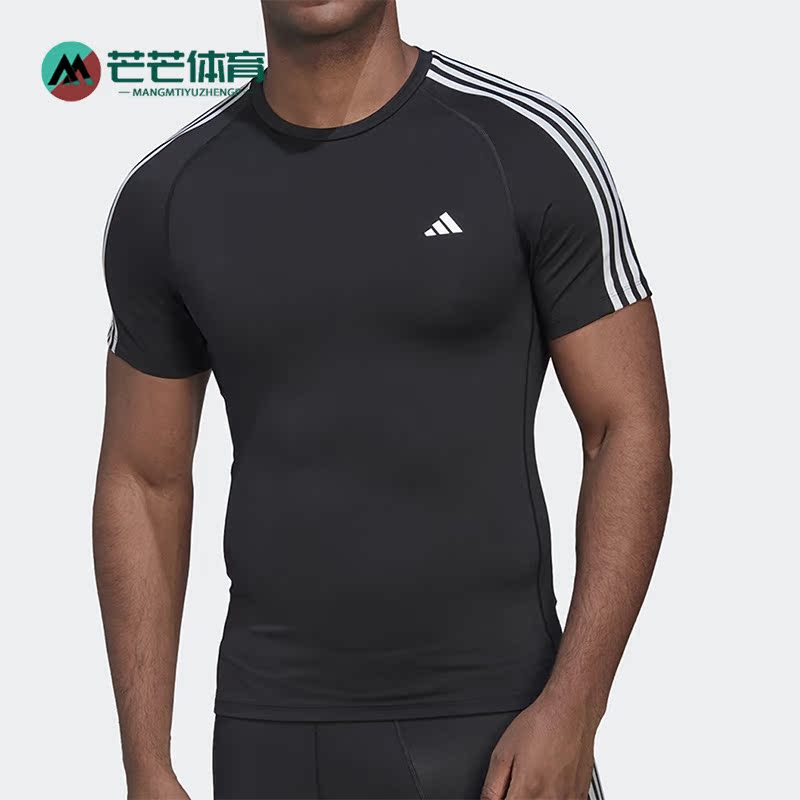 Adidas/阿迪达斯正品夏季新款男子运动休闲舒适透气短袖T恤HD3525