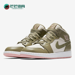 Nike/耐克正品Air Jordan1 Mid AJ1女子GS大童板鞋555112-225