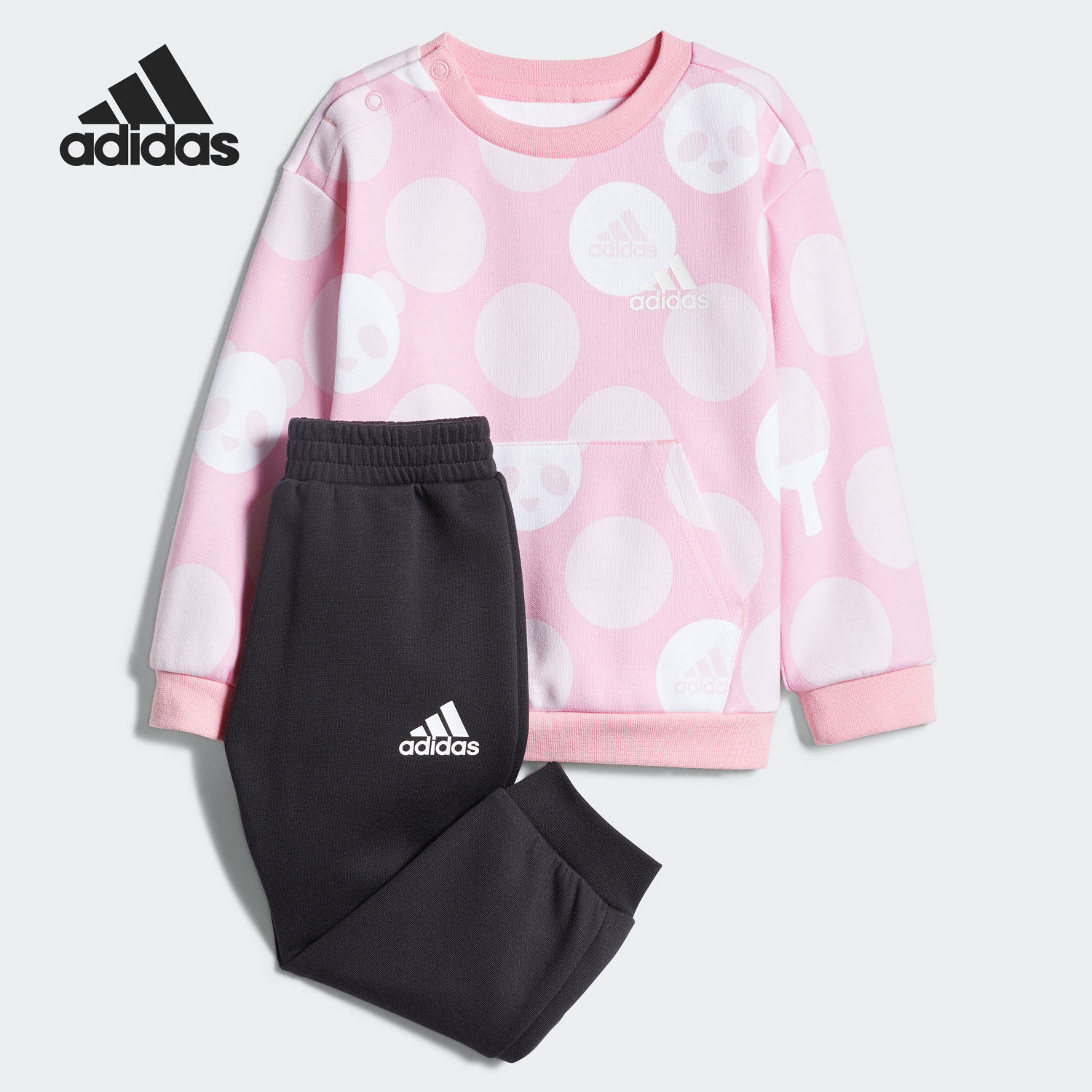 Adidas/阿迪达斯正品春新款婴童运动休闲卫衣裤子套装GP0350,童装/婴儿装/亲子装,套装,淘宝优惠券,粉丝福利购,淘宝优惠卷