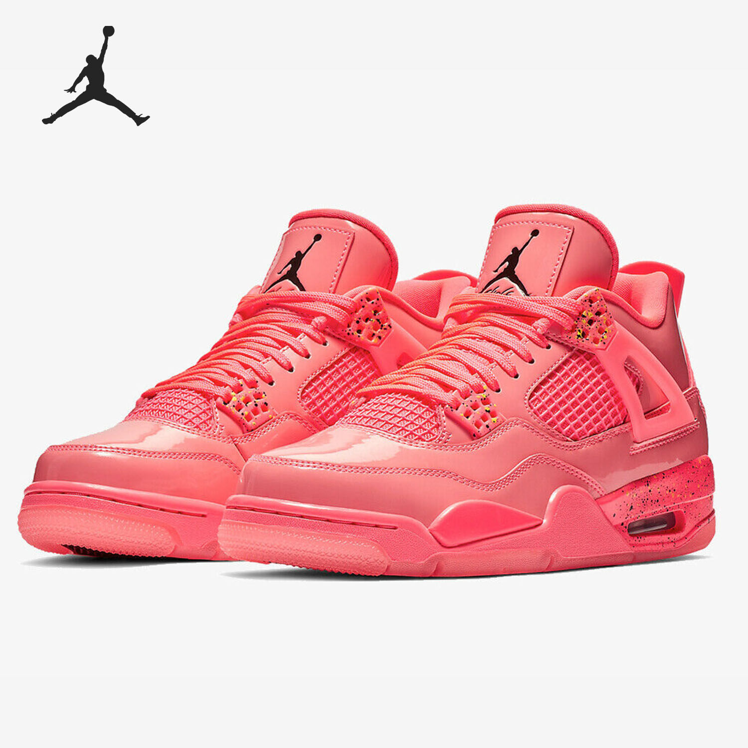 Nike/耐克正品Air Jordan 4 Hot Punch AJ4漆皮骚粉篮球鞋 AQ9128