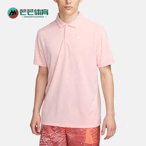 耐克正品男子网球翻领环保刺绣衫