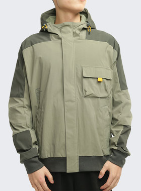 Adidas/阿迪达斯正品新款男子休闲运动服上衣防风连帽外套GR6953