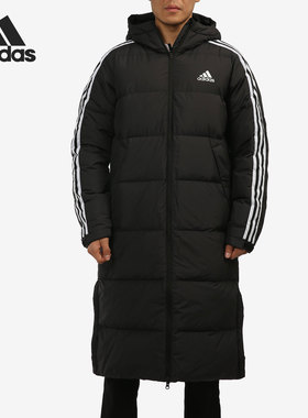 Adidas/阿迪达斯正品男女冬季户外运动长款鸭绒羽绒服 H20760