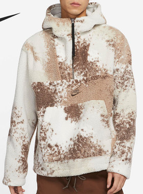 Nike/耐克正品保暖宽松男子羊羔毛连帽运动卫衣 DD5010-072