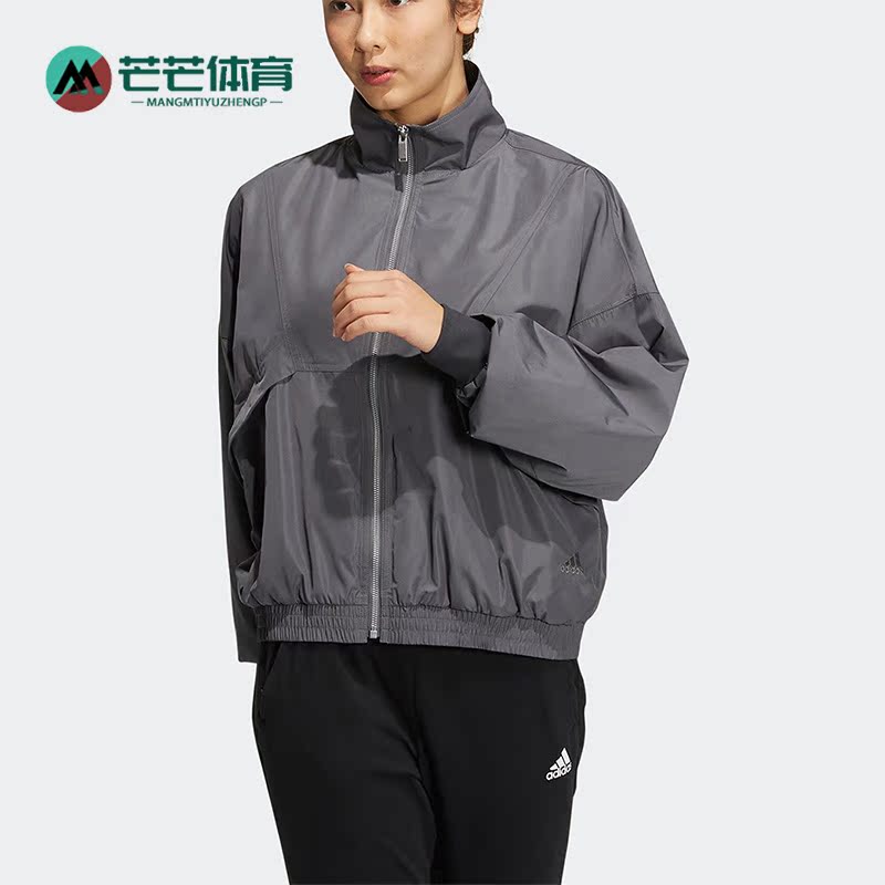 阿迪达斯女运动训练防风外套