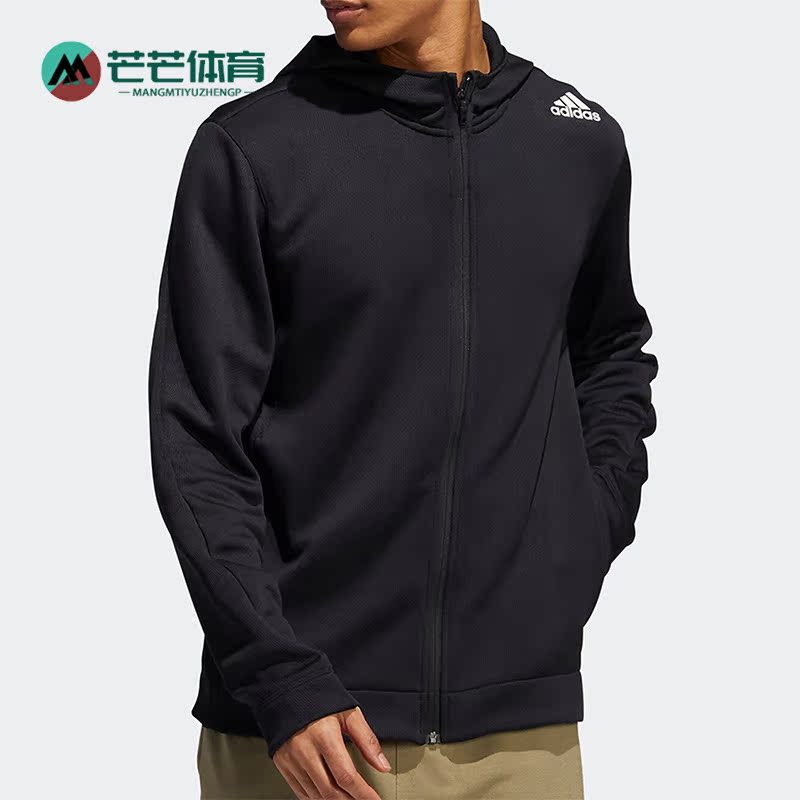 阿迪达斯健身男子跑步夹克外套