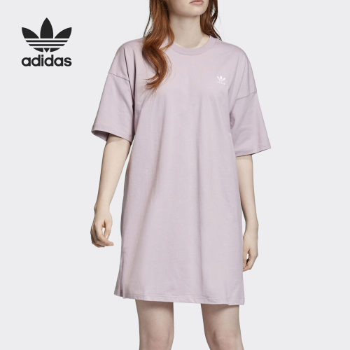 Adidas/阿迪达斯正品三叶草女子圆领运动短袖连衣裙 ED7581