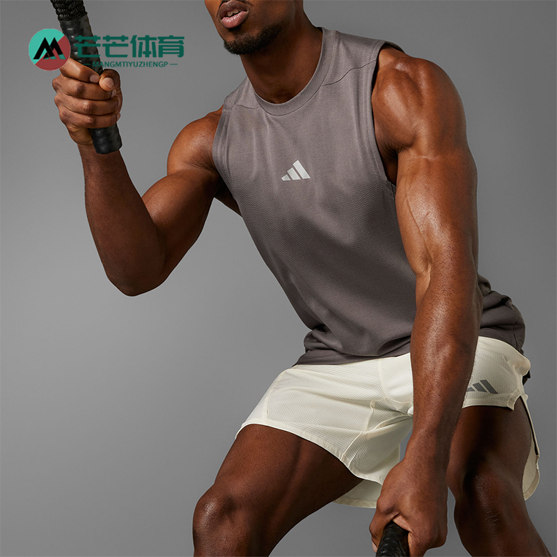 阿迪达斯男士运动健身背心