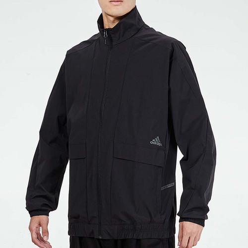 Adidas新款运动男子立领夹克外套