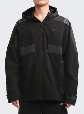 Adidas/阿迪达斯正品新款运动休闲男子连帽拉链外套 H40235