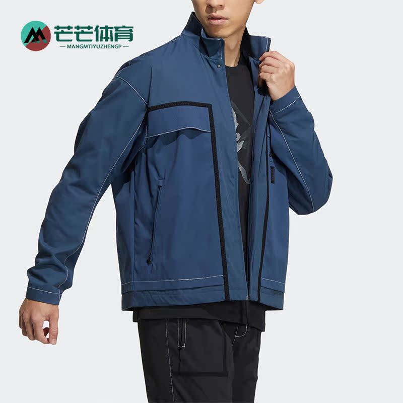 阿迪达斯男子牛仔运动夹克外套