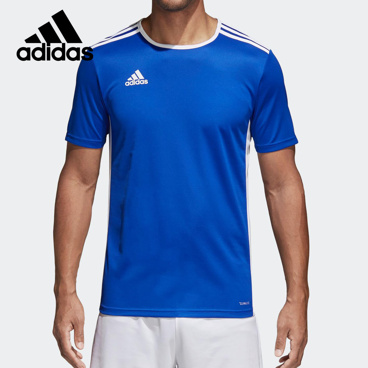 Adidas夏季男子圆领透气跑步T恤