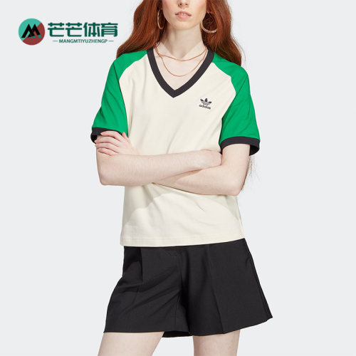 阿迪达斯三叶草女子运动短袖T恤