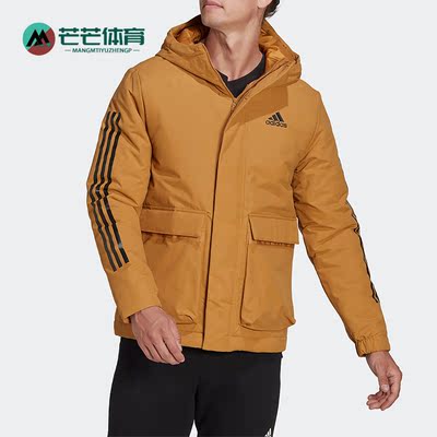 阿迪达斯男运动防风连帽棉服