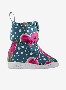 Adidas/阿迪达斯正品三叶草小童时尚花色加绒保暖雪地靴 S76124