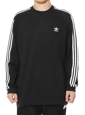Adidas/阿迪达斯正品三叶草 男子3-STRIPES CREW套头衫卫衣DV1555