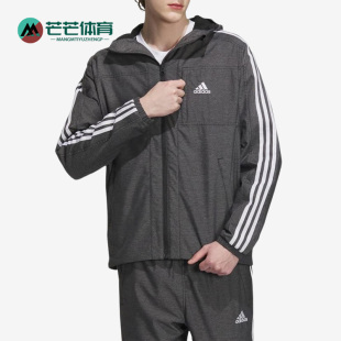 运动休闲连帽夹克外套IK7325 牛仔风男士 Adidas 阿迪达斯正品