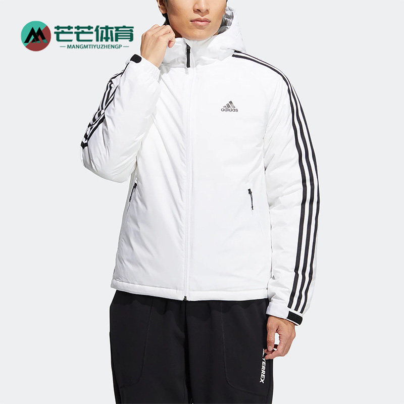 阿迪达斯男子户外保暖连帽羽绒服