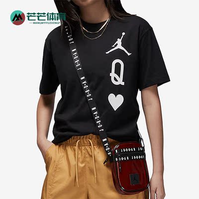 Nike/耐克正品Air Jordan新款女子运动休闲宽松短袖T恤DQ4472-010