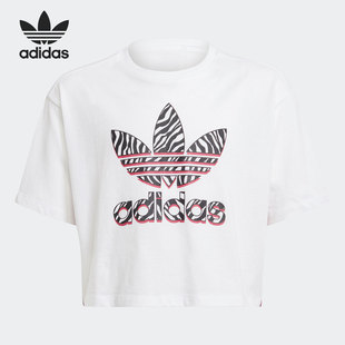 三叶草短袖 年儿童夏季 休闲运动T恤GN2240 阿迪达斯正品 Adidas