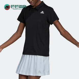 polo衫 Adidas 跑步健身训练女子运动短袖 新款 HI5687 阿迪达斯正品