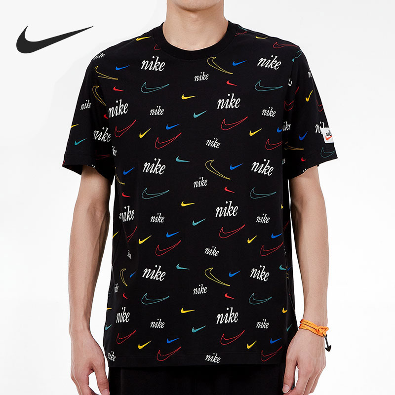Nike/耐克正品男子满印LOGO 运动休闲透气短袖T恤 DJ1392-010