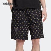 男女跑步运动印花透气短裤 NEO夏季 HM2034 阿迪达斯正品 Adidas