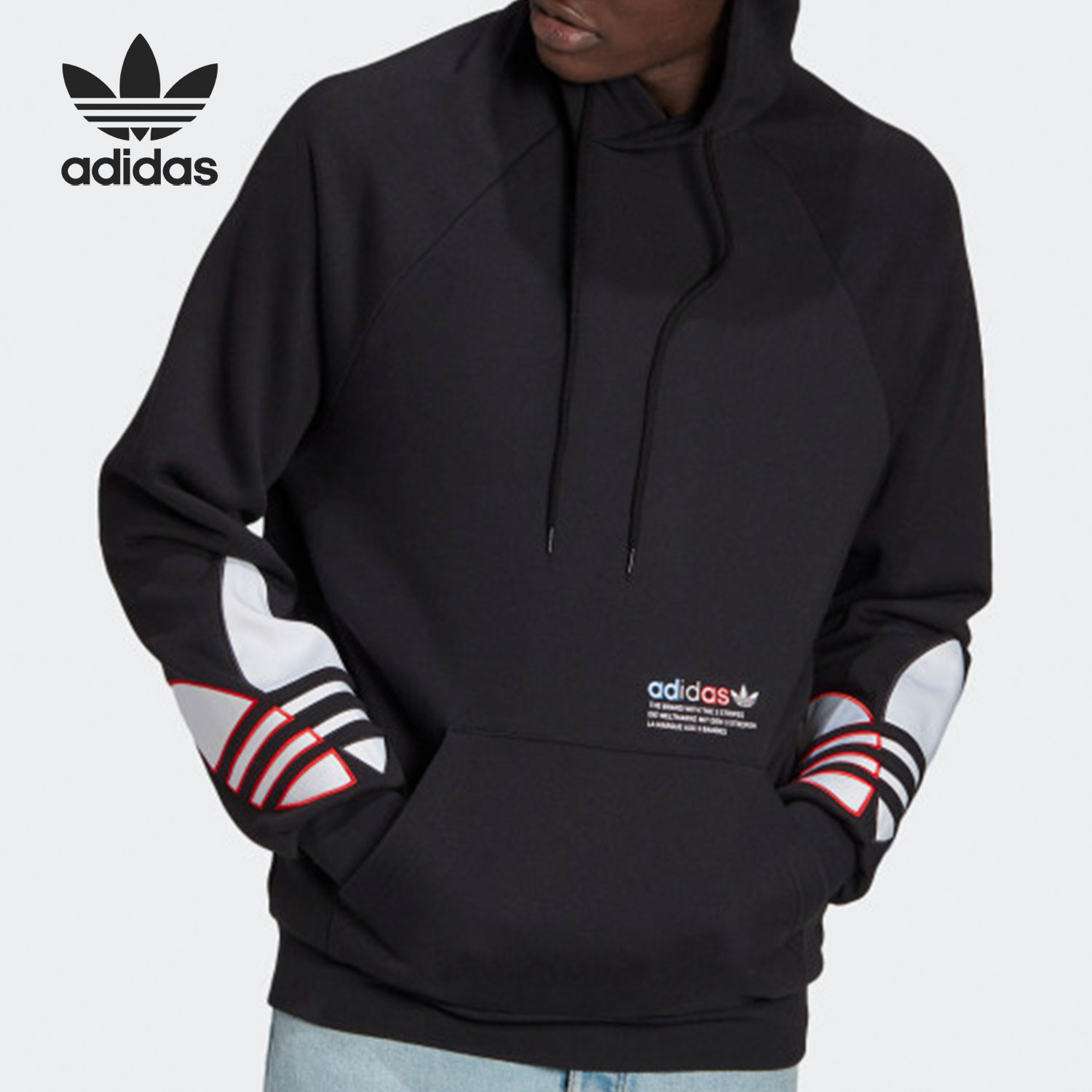 阿迪达斯运动套头男子卫衣正品