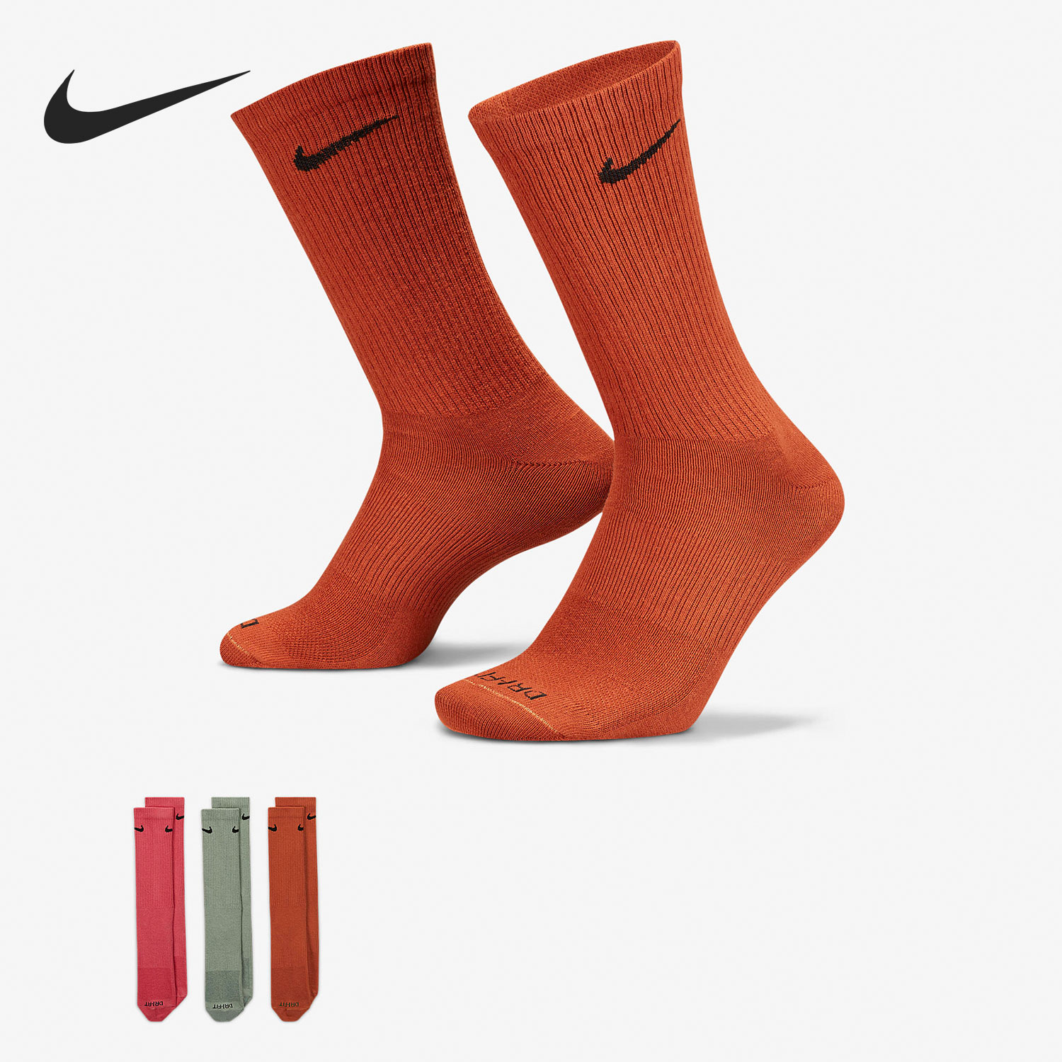 耐克男女中帮休闲运动袜