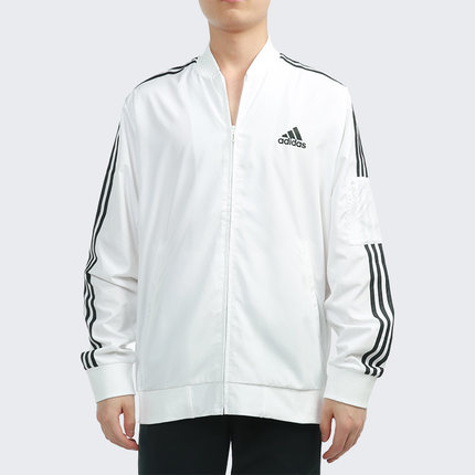 Adidas/阿迪达斯正品新款男子运动时尚休闲拉链夹克H14635