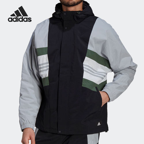 阿迪达斯运动休闲连帽外套正品