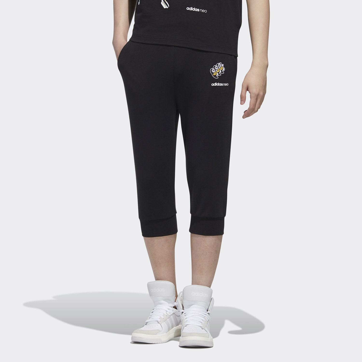 阿迪达斯男子休闲运动七分裤