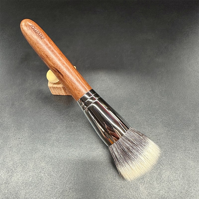 受受狼双羊毛平头粉饼刷