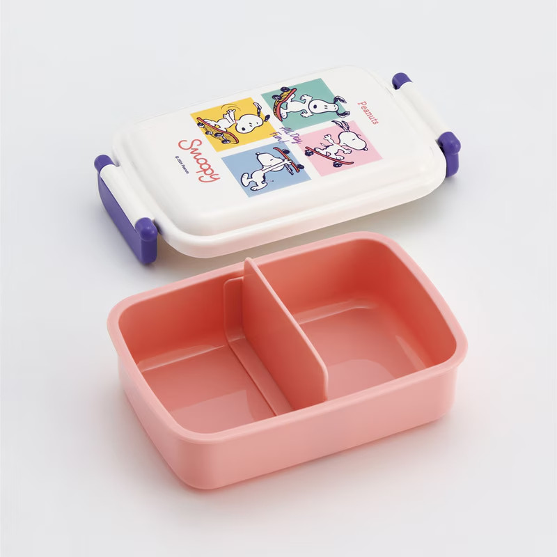 日本制skater卡通儿童便当盒单层塑料分隔饭盒零食饼干水果收纳盒