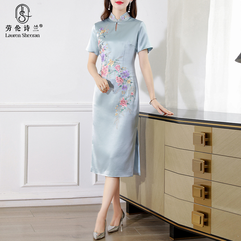 高端宴会连衣裙妈妈婚宴礼服女